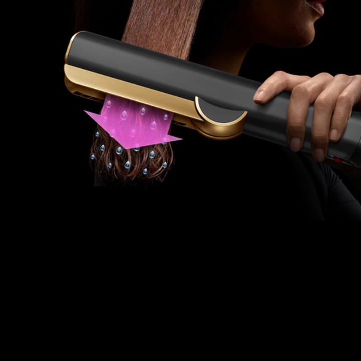 Actual product image Dyson Airstrait hair straightener Onyx Gold (Straightening iron)