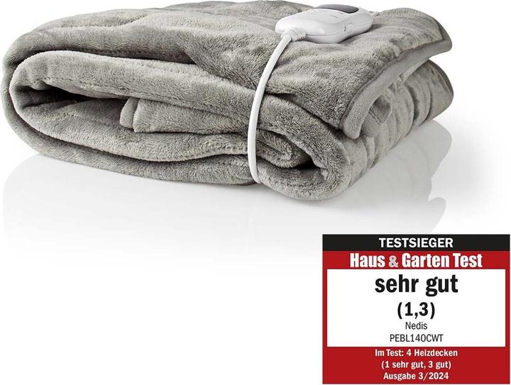 Immagine prodotto Nedis Copripiumino elettrico 1 persona 180 x 130 cm 9 impostazioni di calore lavabile overheatun (180 x 130 cm)