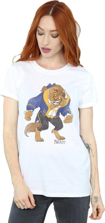 Actual product image Beauty And The Beast Womens/Ladies Classic Cotton Boyfriend T-Shirt (3XL)