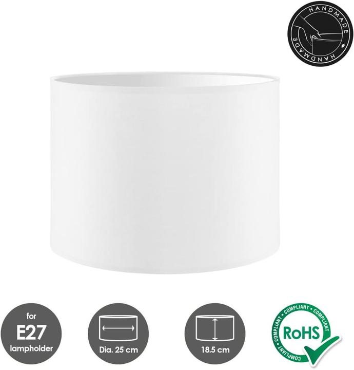 Produktbild Home Collection Stoff-Lampenschirm Zylinder 25cm