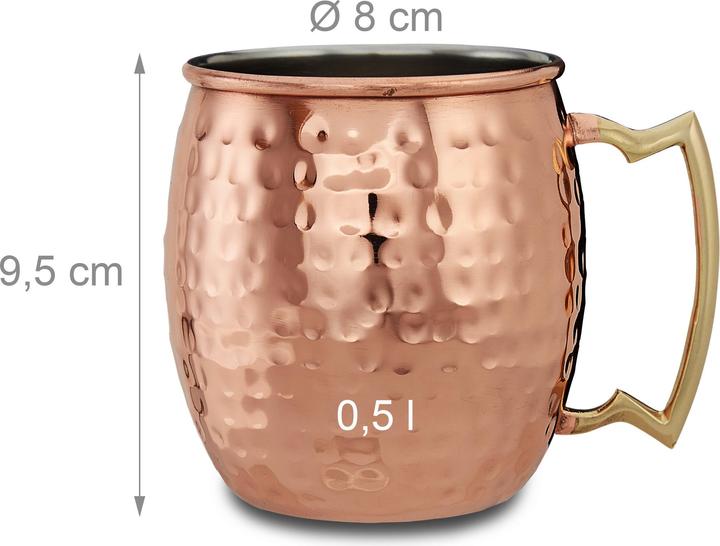 Image du produit Relaxdays Gobelet (5 dl, 4 x, Gobelet Moscow Mule)