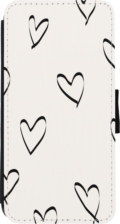 Image du produit PhoneLook Coque Wallet noir Valentine 2023 minimalist hearts (Apple iPhone 7)