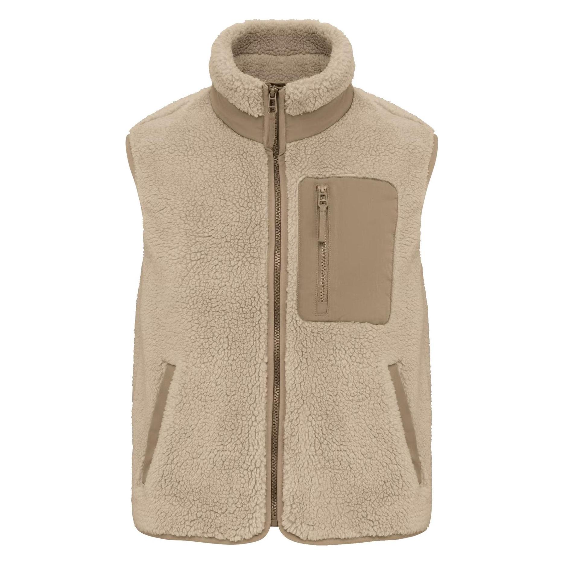 Native Spirit, Unisex, Westen, Weste Aus Recyceltem Sherpa Ohne Ärmel, Braun, (Xxl)