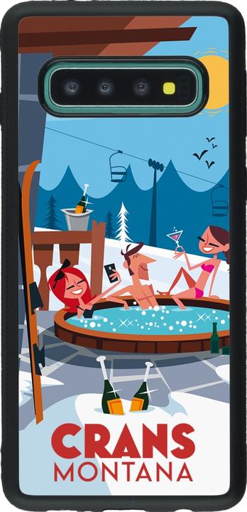 Actual product image PhoneLook Coque Silicone rigide noir Crans-Montana Mountain Jacuzzi (Samsung Galaxy S10)
