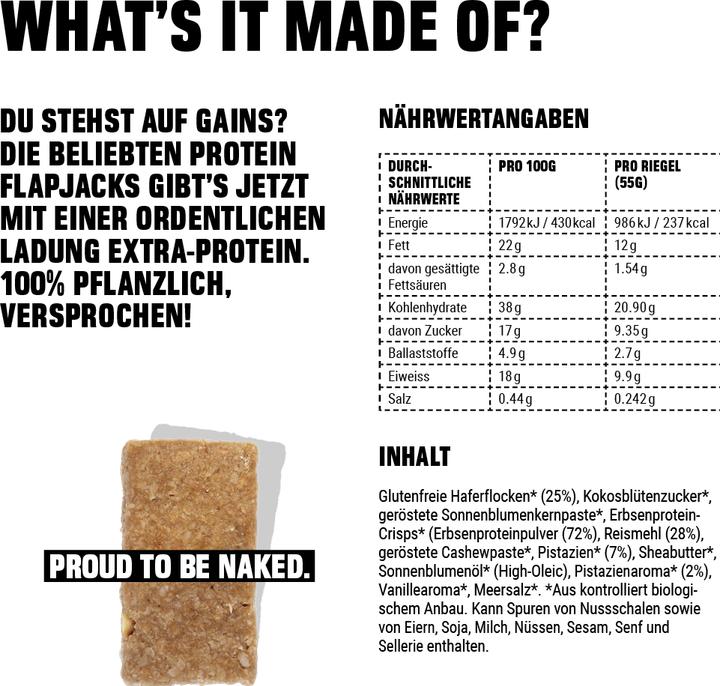 Valeurs nutritives et ingrédients Peak Punk Bio Protein Bar (55 g, 12 pcs)
