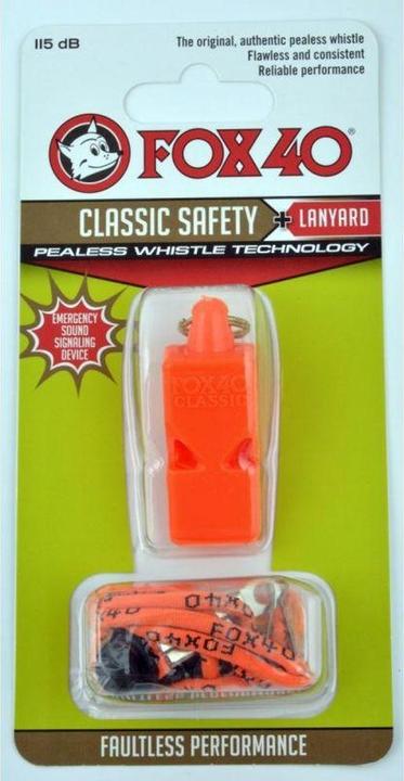 Actual product image Fox40 Classic Whistle and Lanyard