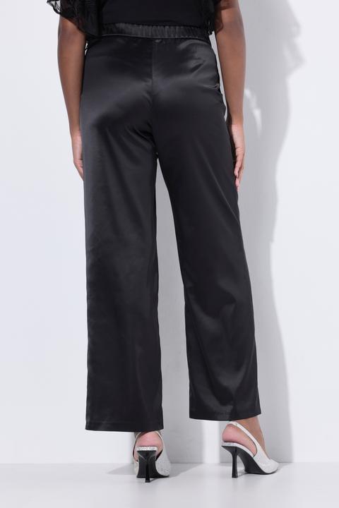 Image du produit Ulla Popken Pantalon Mary avec pierres fantaisie, jambe large et taille confortable (52)