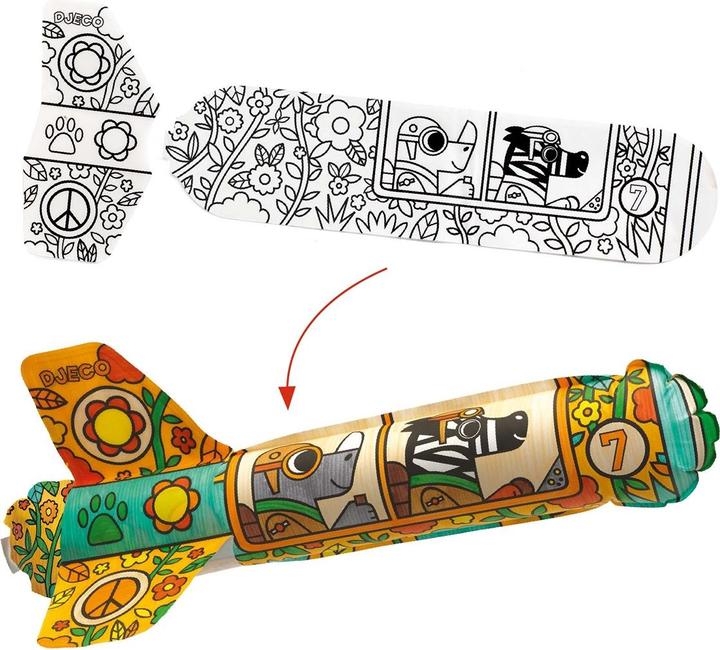 Produktbild Djeco DIY - Flieger zum Ausmalen
