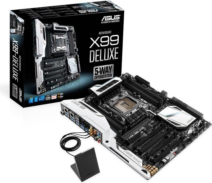 Actual product image ASUS X99 Deluxe (LGA 2011-v3, Intel X99, ATX)