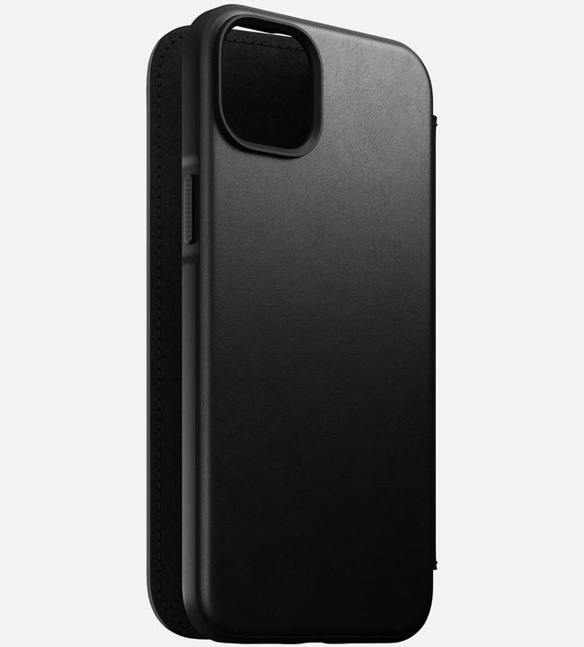 Produktbild Nomad Book Cover Modern Leather Folio iPhone 14 Plus Schwarz (Apple iPhone 14 Plus, Apple iPhone 14 Pro Max)