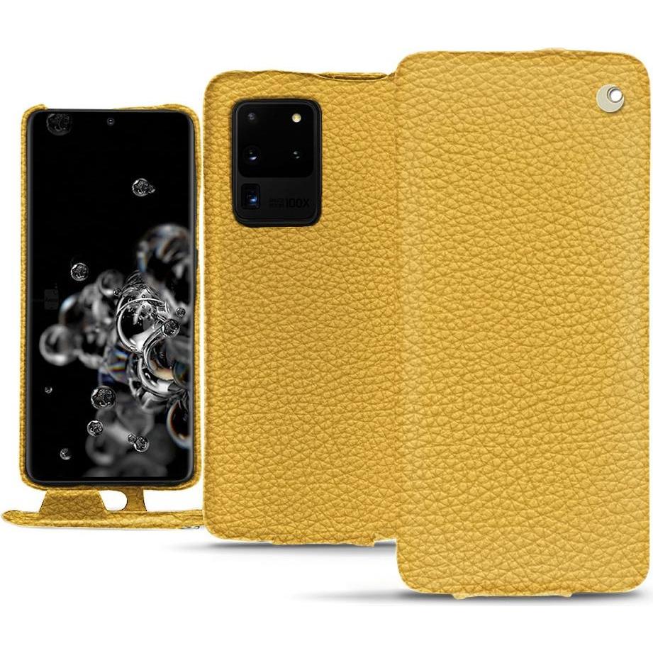 Noreve Lederschutzhülle vertikal (Samsung Galaxy S20 Ultra 5G), Smartphone Hülle, Orange