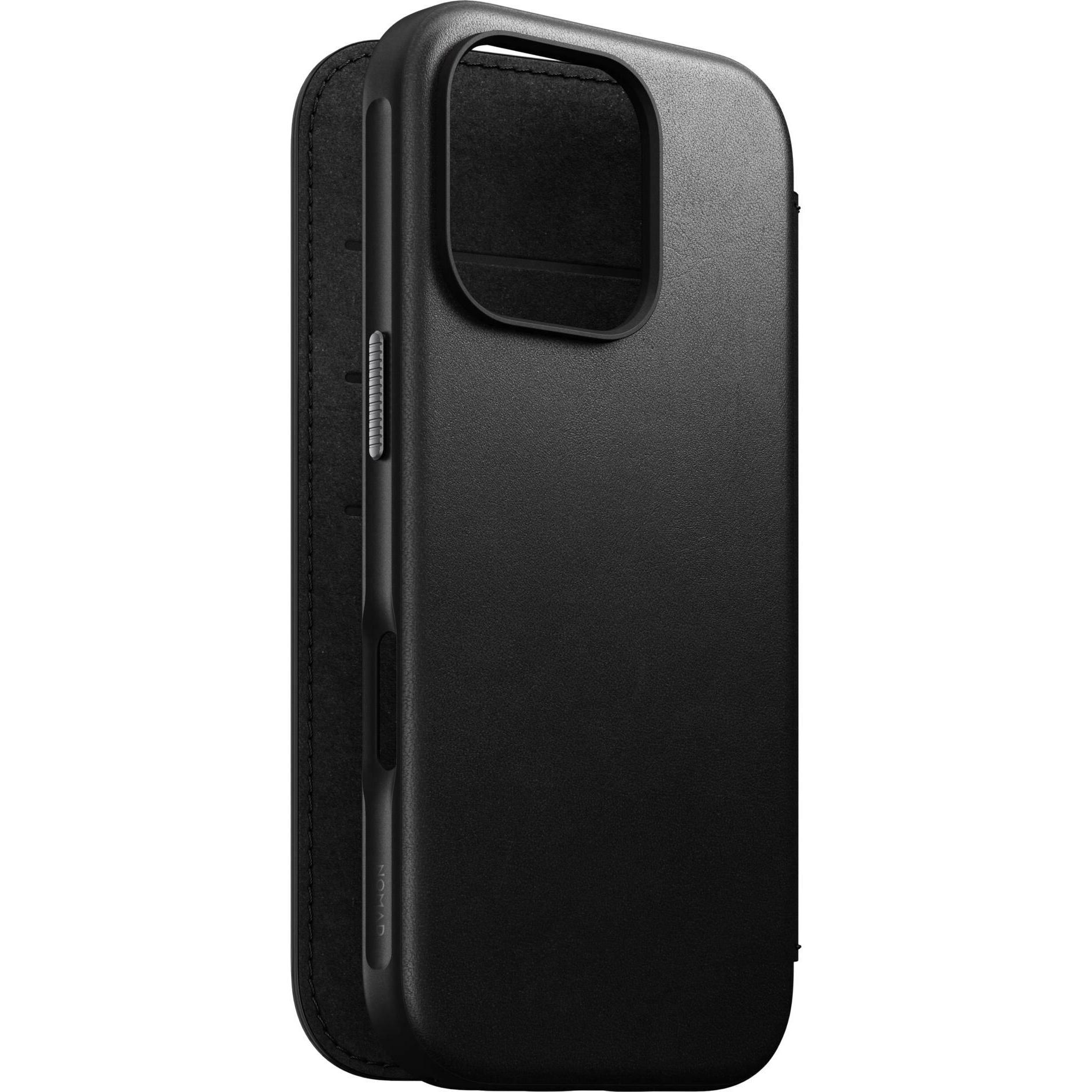 Thumbnail - Nomad Modern Leather Folio (Apple iPhone 16 Pro), Smartphone Hülle, Schwarz