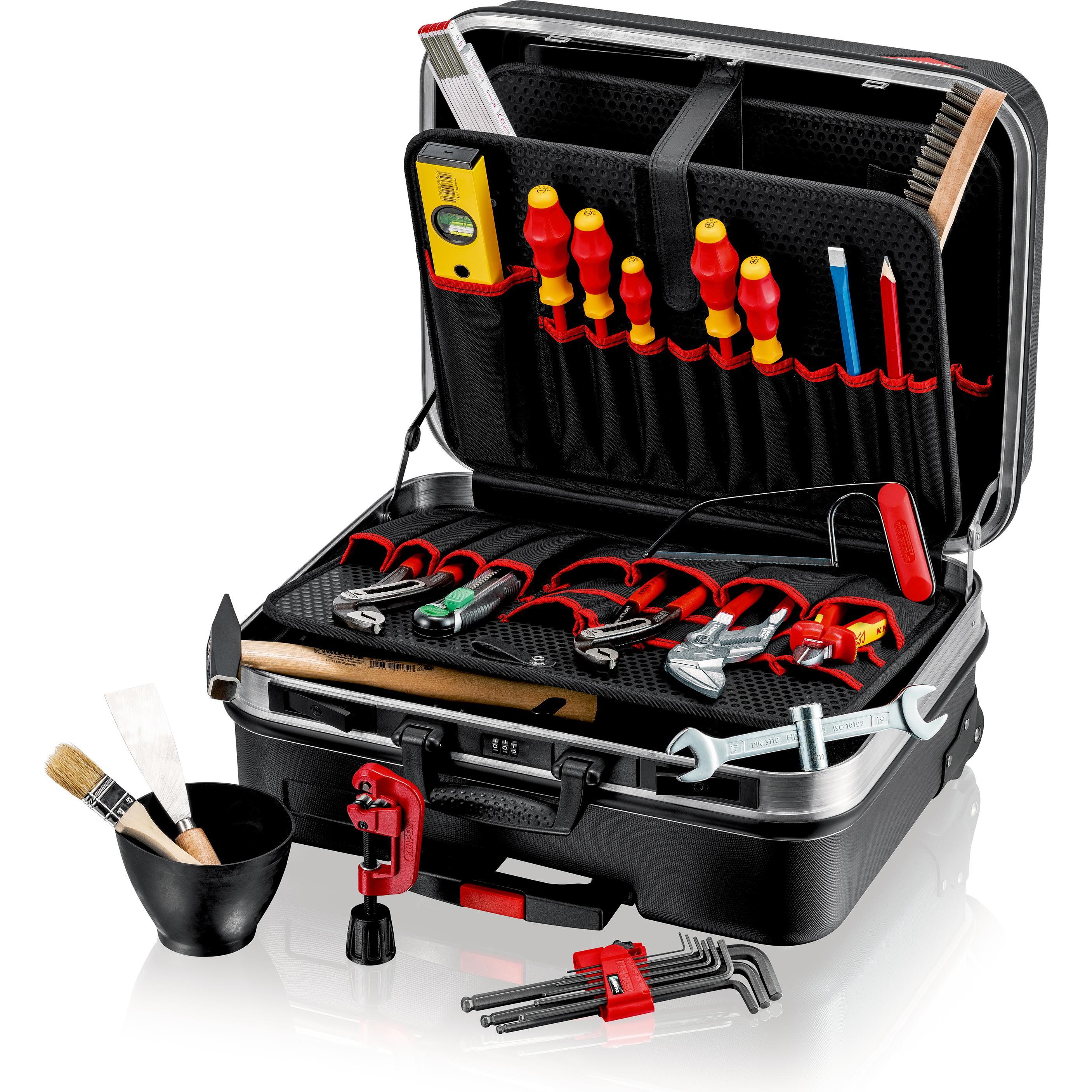 Knipex, Cassetta degli attrezzi, Valigia portautensili BIG Basic Move Sanitari (31 pezzi)