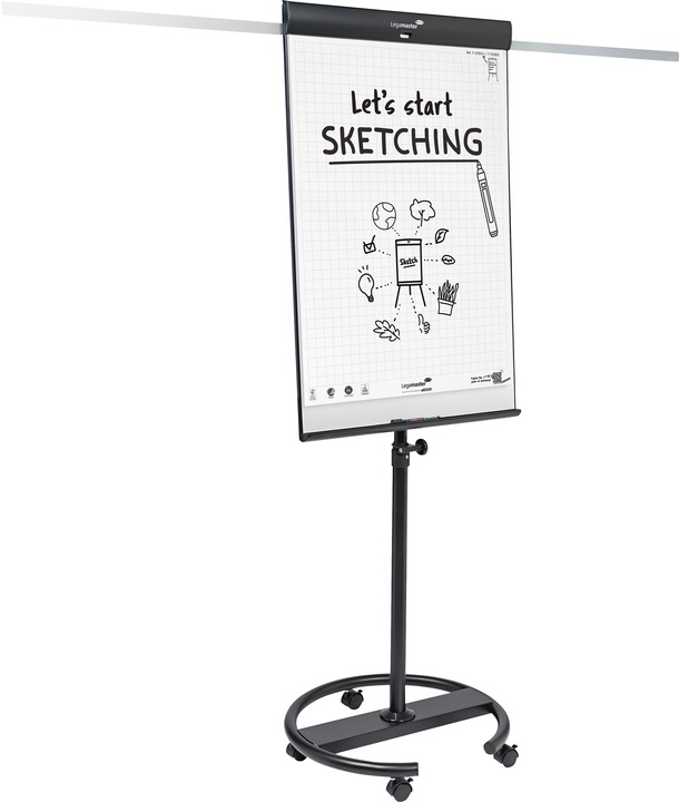 Actual product image Legamaster SKETCH PRO mobile flipchart round base