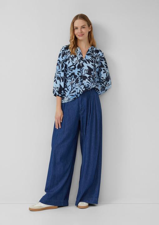 Immagine prodotto s.Oliver Bluse Viskosemix-Bluse im Relaxed Fit mit Raffung (48)
