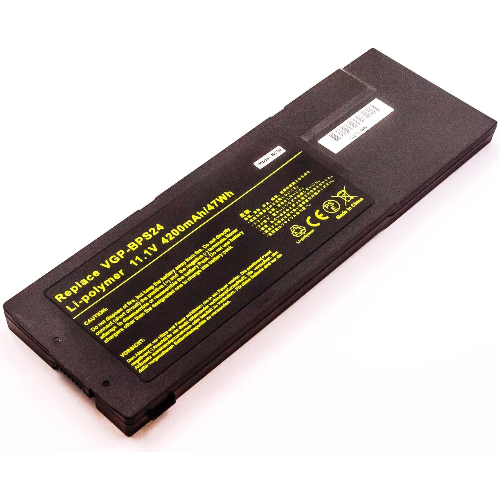 AGI Akku kompatibel mit Sony SVS1511X9EB.G4 - Akku - 4.200 mAh (4200 mAh), Notebook Akku, Schwarz