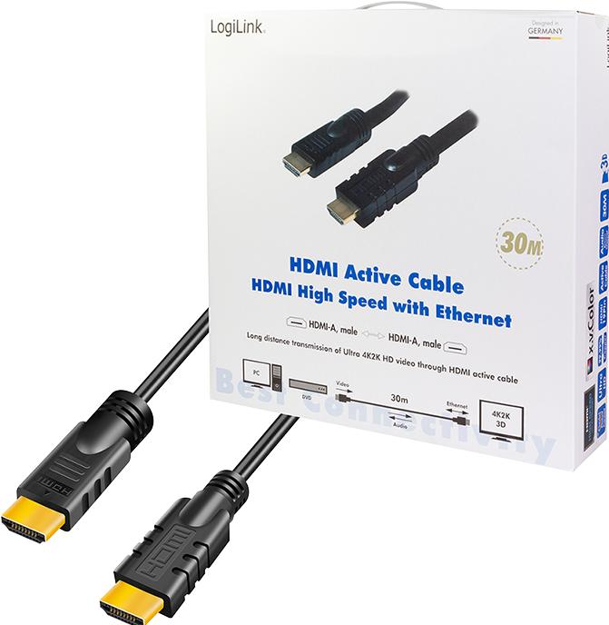 Immagine prodotto LogiLink HDMI (Typ A) — HDMI (Typ A) (30 m, HDMI)