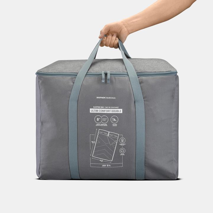 Image du produit Quechua Sac de couchage Camping 0 °C Coton 2 personnes (230 cm)