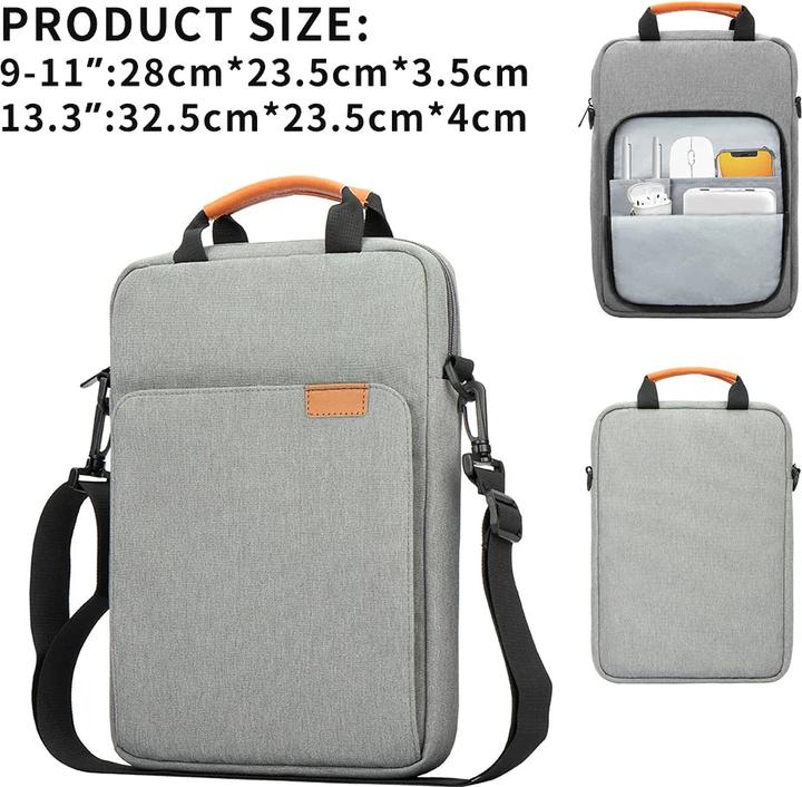Immagine prodotto Only-Bags.Store Borsa tablet a tracolla per iPad, Galaxy Tab, borsa per laptop Birefcase, 13,3 pollici (13.30")