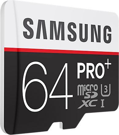 Image du produit Samsung Pro Plus microSDXC (64 Go, microSDXC, U3, UHS-I)