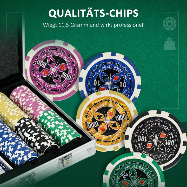 Produktbild SportNow Pokerkoffer mit 300 Chips (Deutsch, Englisch)