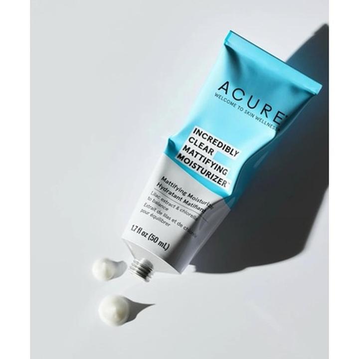 Actual product image Acure Organics Oil Control Facial Moisturizer with Lilac Stem Cells and 1% Chlorella Growth Factor 1 (50 ml, Day cream)