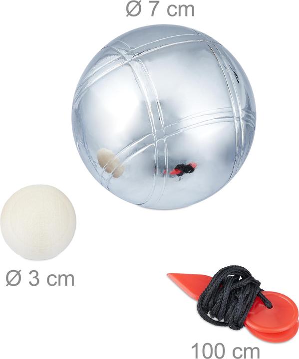 Produktbild Relaxdays Boule Set (6 x, 70 mm)
