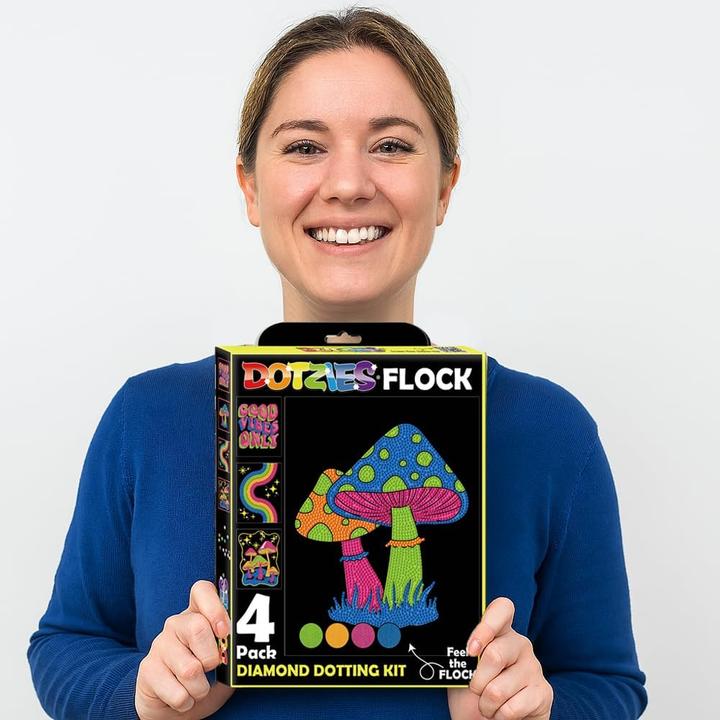 Actual product image Diamond Dotz Neon Flock Diamant-Malset für Erwachsene