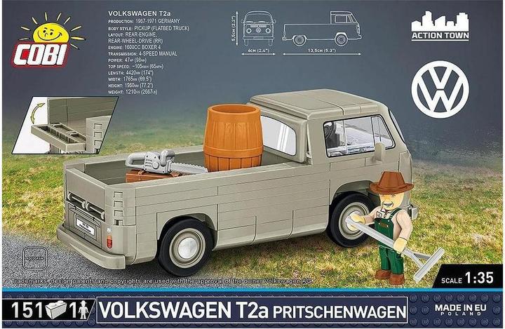 Produktbild Cobi VOLKSWAGEN /24618/ T2A PRITSCHENWAGEN 152 KL.