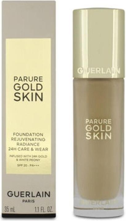Actual product image Guerlain Parure Gold Skin Foundation No-Transfer Matte Finish 2W Warm Dore