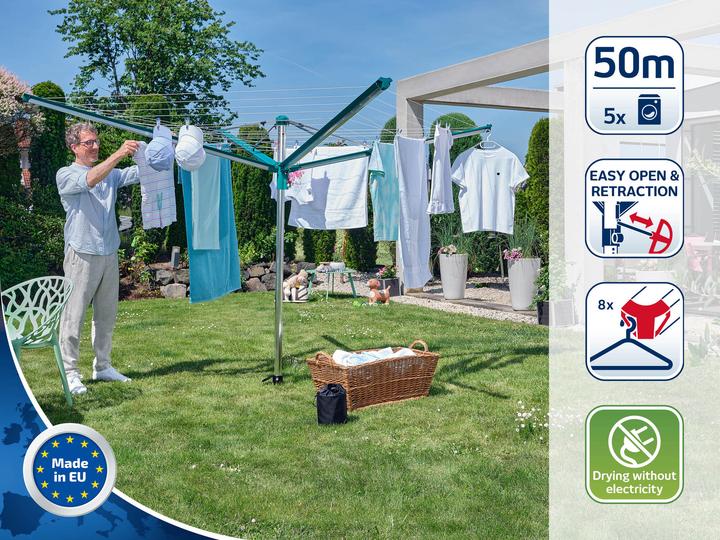 Produktbild Leifheit Wäscheschirm Linomatic 500 Deluxe Cover (50 m)