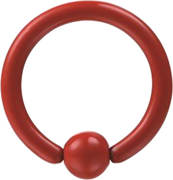 Produktbild Star Piercing Ball Closure Ring Fire Red (ohne Messing, Chirurgenstahl 316L)