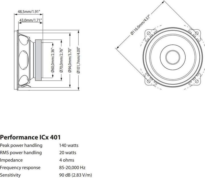 Produktbild Blaupunkt GT Icx 401 (140 W, 10 cm)
