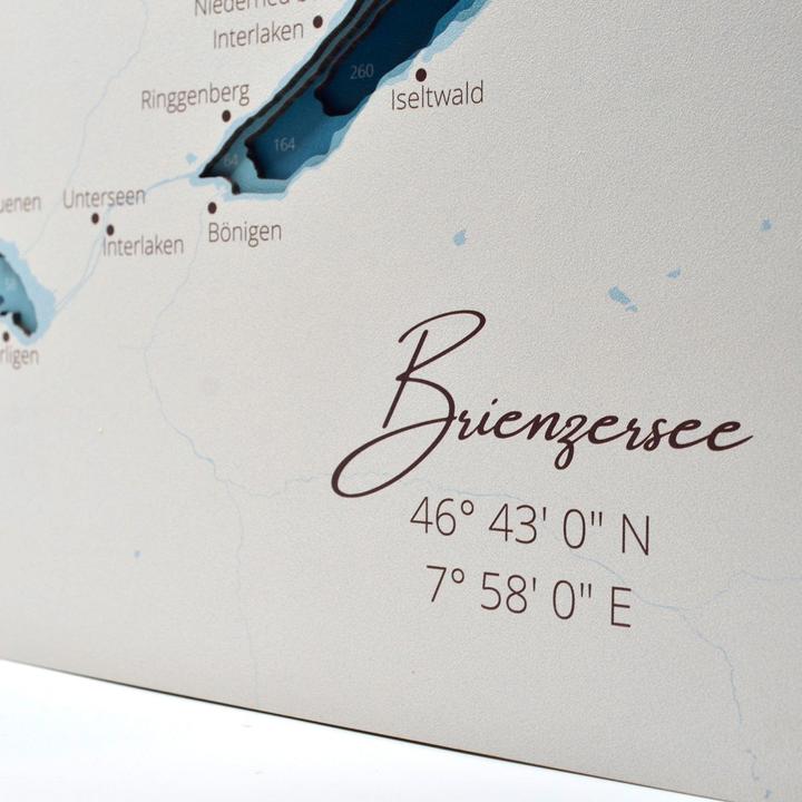 Produktbild Enjoy The Wood Thunersee / Brienzersee - Seekarte aus Holz