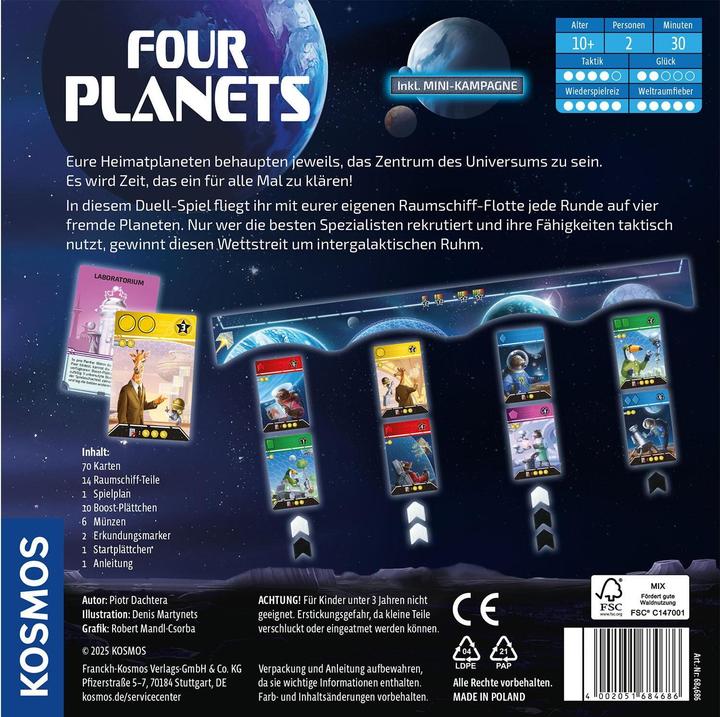 Produktbild Kosmos Four Planets (Deutsch, 2 Spieler)