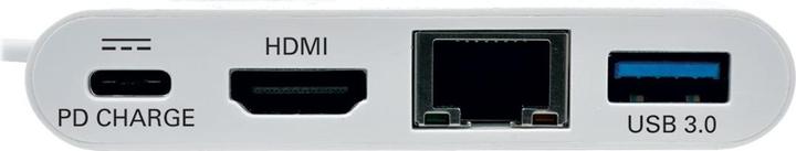 Actual product image Eaton USB-C Multiport Adapter - HDMI USB 3.0 Port GbE 60W PD Charging HDCP White (USB-C)