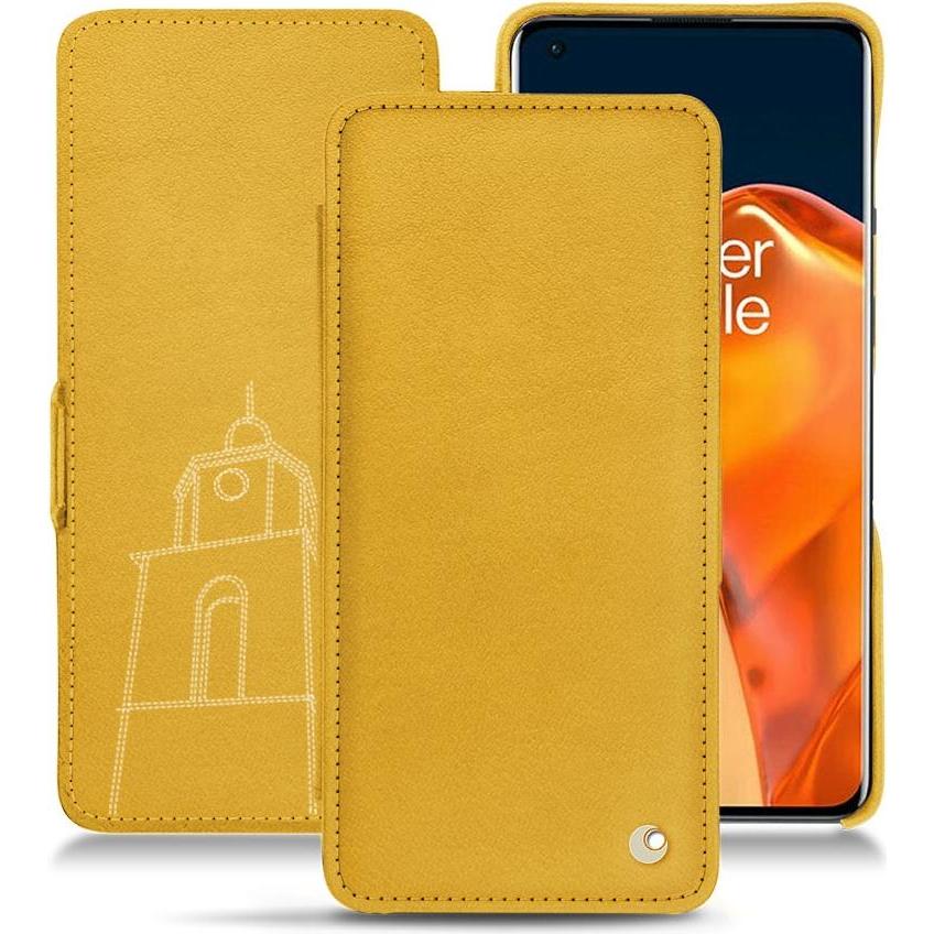 Noreve Lederschutzhülle horizontal (OnePlus 9 Pro), Smartphone Hülle, Orange