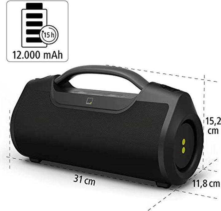 Produktbild Aha Bluetooth®-Lautsprecher N-ERGY Strahlwasserschutz 60 W Power Pack (12 h, Akkubetrieb, Stromversorgung über USB)
