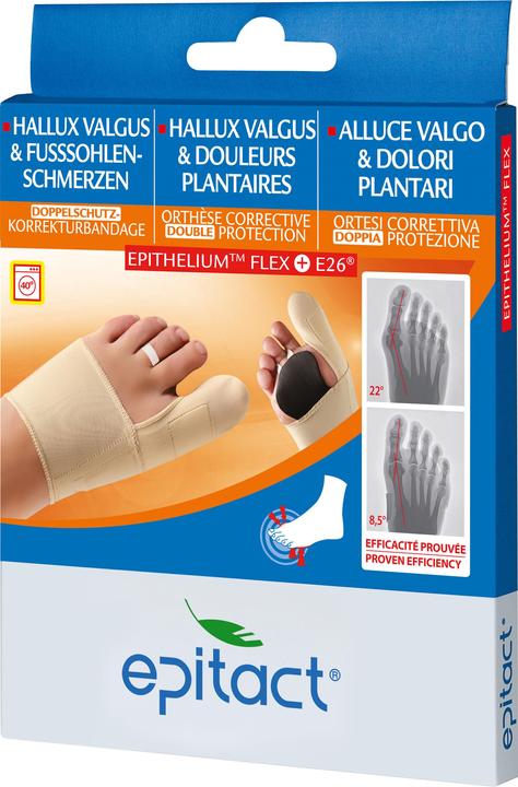 Produktbild Epitact Doppelschutz Korrekturschiene Hallux Valgus & Fusssohlenschmerzen Gr. S rechts (S)