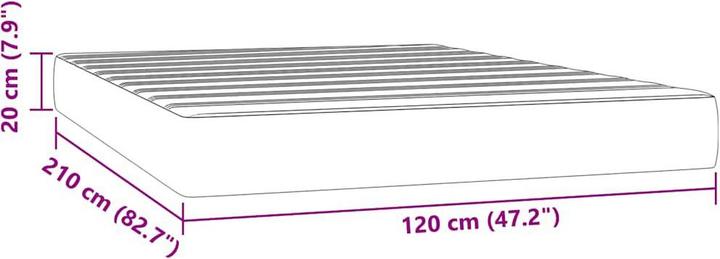 Produktbild vidaXL Taschenfederkernmatratze Dunkelgrün Samt (120 x 210 cm)