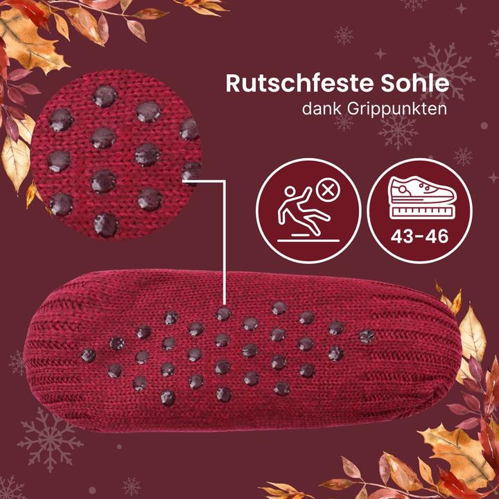Actual product image Hermex Hausschuhe Gr. 43-46 Wintersocken Kuschelsocken Fuzzy-Socken Pantoffeln (43, 44, 45, 46)