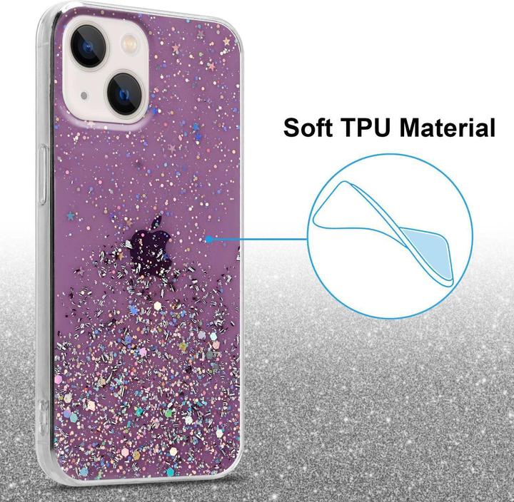 Produktbild Cadorabo Hülle für Apple iPhone 14 im TPU funkelnder Glitter Style (Apple iPhone 14)