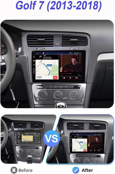 Image du produit Joyx Navi Android 10 Autoradio für Golf 7 mit Rückfahrkamera (Voiture Android)