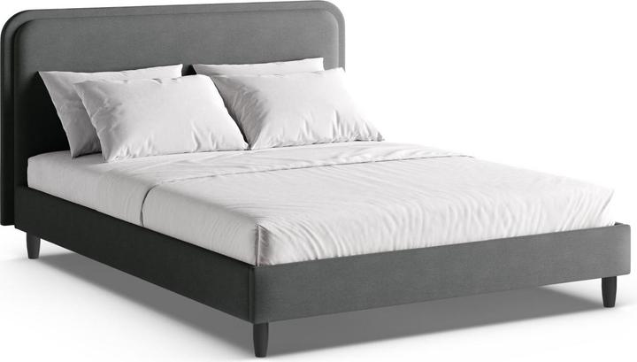 Micadoni Storage Bed With Headboard, "Aveline", Navy Blue, 214x175x117 Made in Europe (160 x 200 cm)
