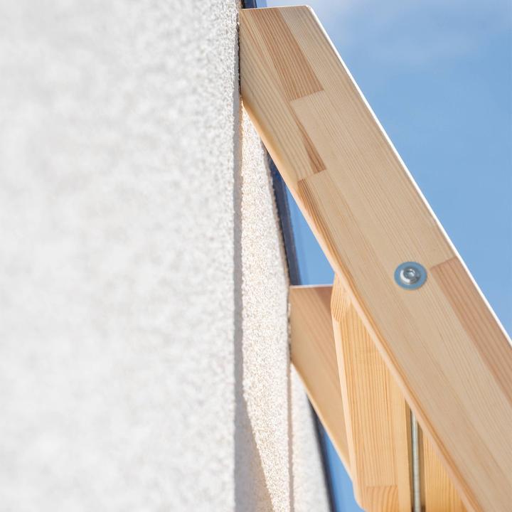 Produktbild Munk Stufen-Anlegeleiter Holz ohne Traverse 8 Stufen (Anlegeleiter, 219 cm)