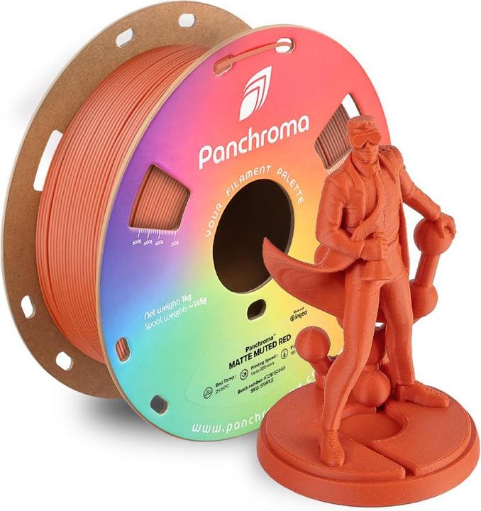 Productafbeelding Polymaker Panchroma™ PLA Matte Muted (PLA, 1.75 mm, 1000 g, Rood)