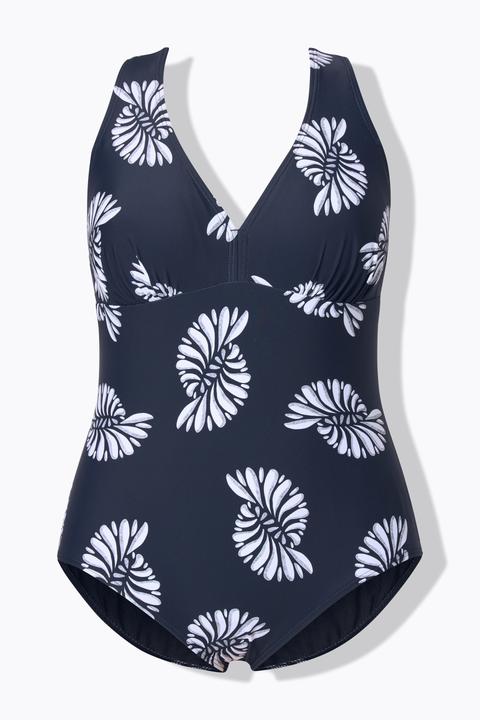 Produktbild Ulla Popken Badeanzug, Makramee-Einsatz, Softcups, recycelt (48)