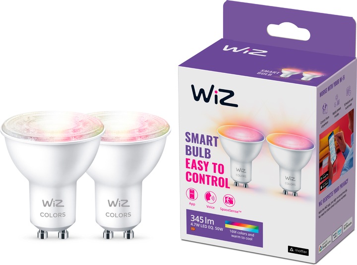 Produktbild WiZ Tunable White & Color (GU10, 4.70 W, 345 lm, 2 x, F)