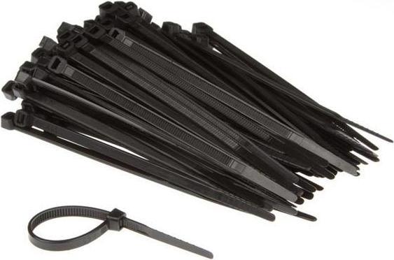 Produktbild Velleman NYLON-KABELBINDER-SET - 4.6 mm x 120 mm - SCHWARZ (100-tlg.) (Kunststoffkabelbinder, 120 mm, 100 Stk.)