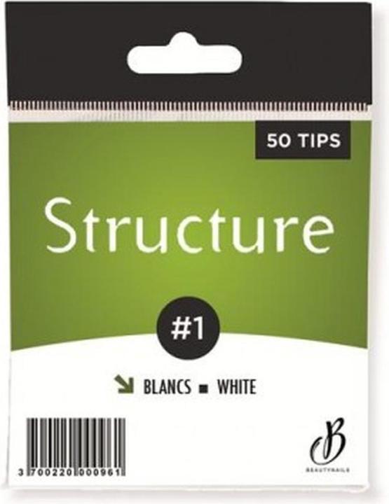 Actual product image Beautynails Bna White Structure Tips No. 01 X50 (Artificial nails)